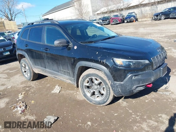 2019 Jeep Cherokee Trailhawk with VIN 1C4PJMBX6KD399568, listed as a IAAI auction lot 41645861 with 75,807 mi miles and . Bid and sale history available at DreamBid. Image 1.