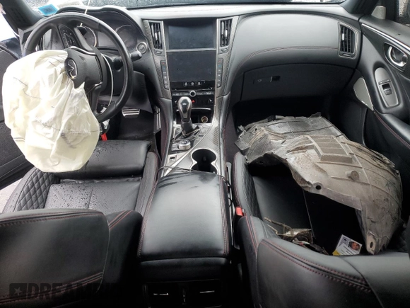 2021 Infiniti Q50 Red Sport 400 with VIN JN1FV7DR3MM880772, listed as a Copart auction lot 49271275 with Not Provided miles and Salvage Title. Bid and sale history available at carsss.com. Image 8.