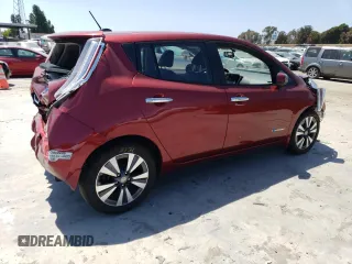2015 Nissan LEAF SV with VIN 1N4AZ0CPXFC309636, listed as a Copart auction lot 57263473 with 0 mi miles. Bid and sale history available at carsss.com. Image 3.