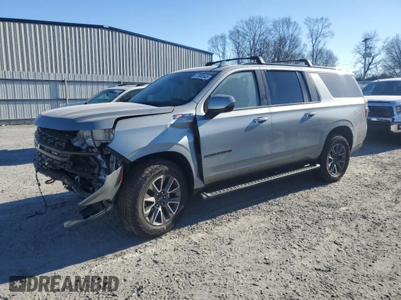 2024 Chevrolet Suburban Z71 z VIN 1GNSKDKD1RR161547, wystawiony jako Copart lot #41565545 z przebiegiem 12 607 mil mil oraz Szkoda całkowita • Salvage title. Historia ofert i sprzedaży dostępna na DreamBid. Obrazek 1.