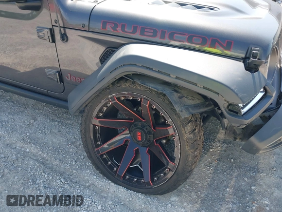 2020 Jeep Gladiator Rubicon with VIN 1C6JJTBG0LL187537, listed as a IAAI auction lot 42018914 with 53,443 mi miles and . Bid and sale history available at DreamBid. Image 6.