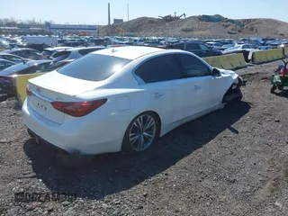 2020 Infiniti Q50 3.0t LUXE with VIN JN1EV7AR3LM253214, listed as a IAAI auction lot 41909214 with 55,460 mi miles. Bid and sale history available at carsss.com. Image 4.