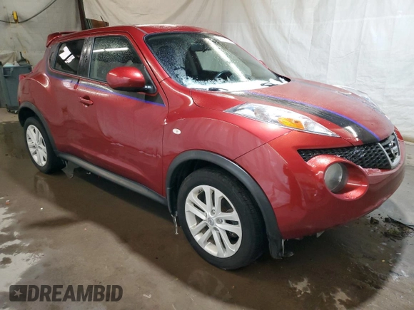 2012 Nissan Juke SV with VIN JN8AF5MV8CT115104, listed as a Copart auction lot 45892715 with 126,753 mi miles and Salvage Title. Bid and sale history available at DreamBid. Image 4.