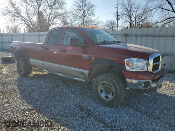 2007 Dodge Ram 2500 SLT with VIN 3D7KS28C87G723054, listed as a Copart auction lot 47220295 with 262,086 mi miles and Salvage Title. Bid and sale history available at carsss.com. Image 4.
