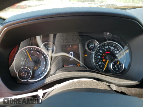 2022 Ram 1500 z VIN 1C6RRENG5NN241263, wystawiony jako Copart lot #67242344 z przebiegiem 83 443 mil mil oraz Szkoda całkowita • Salvage title. Historia ofert i sprzedaży dostępna na DreamBid. Obrazek 9.