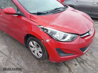 2016 Hyundai Elantra SE with VIN KMHDH4AEXGU650223, listed as a IAAI auction lot 41889561 with 107,533 mi miles. Bid and sale history available at carsss.com. Image 6.