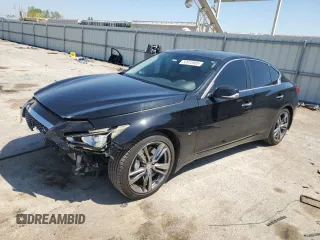 2014 Infiniti Q50 Premium with VIN JN1BV7AR8EM686789, listed as a Copart auction lot 53973905 with 130,695 mi miles and Salvage title. Bid and sale history available at DreamBid. Image 1.