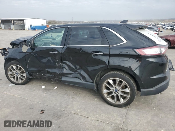 2015 Ford Edge Titanium with VIN 2FMPK4K87FBB15331, listed as a Copart auction lot 44186195 with 0 mi miles and Salvage Title. Bid and sale history available at carsss.com. Image 2.