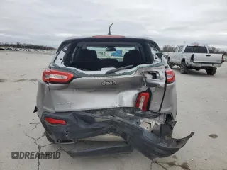 2017 Jeep Cherokee Sport with VIN 1C4PJMAS5HW632004, listed as a Copart auction lot 48033275 with 95,496 mi miles and Salvage Title. Bid and sale history available at carsss.com. Image 6.