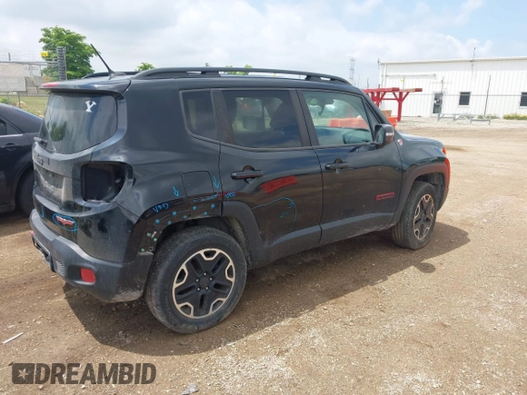2016 Jeep Renegade Trailhawk with VIN ZACCJBCT7GPE27420, listed as a IAAI auction lot 42588078 with 129,458 mi miles and . Bid and sale history available at DreamBid. Image 4.