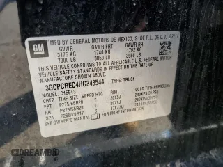 2017 Chevrolet Silverado 1500 LT with VIN 3GCPCREC4HG343544, listed as a Copart auction lot 45999325 with 162,029 mi miles and Salvage Title. Bid and sale history available at carsss.com. Image 14.