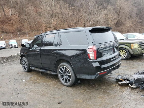 2022 Chevrolet Tahoe RST with VIN 1GNSKRKD4NR326241, listed as a Copart auction lot 43886324 with 50,465 mi miles. Bid and sale history available at carsss.com. Image 2.