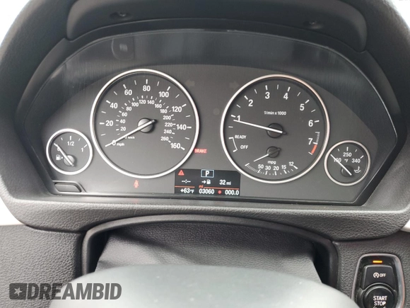 2015 BMW 3 Series 320i with VIN WBA3B1G55FNT05923, listed as a Copart auction lot 51342255 with 3,060 mi miles and Salvage Title. Bid and sale history available at carsss.com. Image 9.