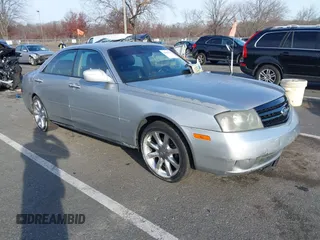 2003 Infiniti M45 with VIN JNKAY41E63M004631, listed as a IAAI auction lot 40966737 with 120,954 mi miles. Bid and sale history available at carsss.com. Image 1.