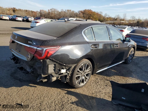 2018 Acura RLX Sport Hybrid w/Advance Pkg with VIN JH4KC2F96JC000410, listed as a Copart auction lot 75607004 with 128,664 mi miles and Salvage Title. Bid and sale history available at carsss.com. Image 3.