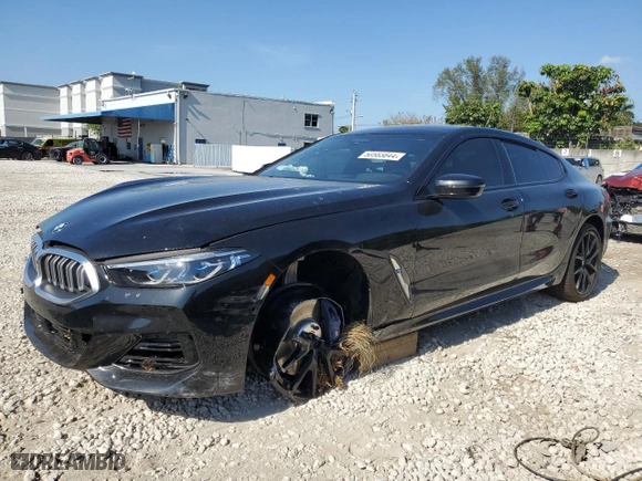 2024 BMW 8 Series 840i with VIN WBAGV4C03RCR02184, listed as a Copart auction lot 50583844 with 1,144 mi miles and Non Repairable. Bid and sale history available at carsss.com. Image 1.