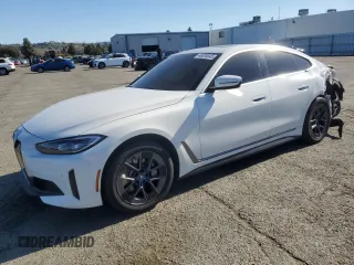 2023 BMW i4 eDrive40 with VIN WBY73AW01PFN88595, listed as a Copart auction lot 46826845 with 67,922 mi miles and Salvage Title. Bid and sale history available at carsss.com. Image 1.