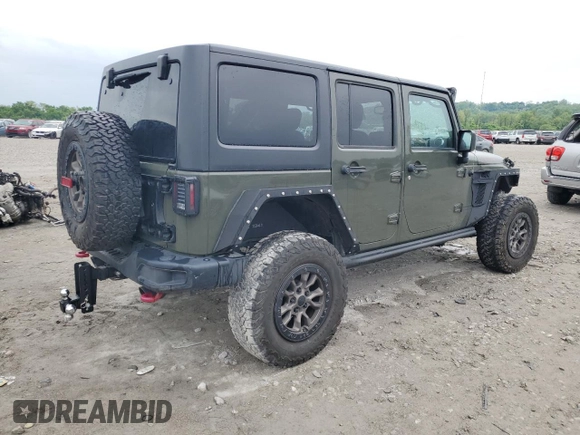 2015 Jeep Wrangler Unlimited Rubicon Hard Rock z VIN 1C4HJWFG8FL681796, wystawiony jako Copart lot #56391915 z przebiegiem 74 529 mil mil oraz Szkoda całkowita • Salvage title. Historia ofert i sprzedaży dostępna na DreamBid. Obrazek 3.