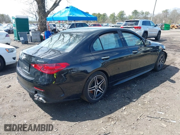 2023 Mercedes-Benz C 300 with VIN W1KAF4HB7PR106473, listed as a IAAI auction lot 42018632 with 10,720 mi miles and . Bid and sale history available at DreamBid. Image 4.