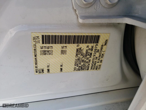 2014 Nissan Maxima 3.5 SV with VIN 1N4AA5AP2EC910979, listed as a Copart auction lot 75759244 with 97,678 mi miles and Salvage Title. Bid and sale history available at carsss.com. Image 14.