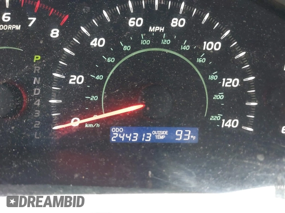 2009 Toyota Camry with VIN 4T1BE46K19U851560, listed as a IAAI auction lot 41812628 with 244,313 mi miles. Bid and sale history available at carsss.com. Image 7.