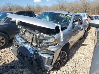 2021 Chevrolet Silverado 1500 LT with VIN 3GCUYDET2MG212792, listed as a Copart auction lot 72197924 with 80,770 mi miles and Salvage Title. Bid and sale history available at carsss.com. Image 1.