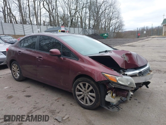 2012 Honda Civic EX with VIN 2HGFB2F83CH543244, listed as a IAAI auction lot 42009226 with 106,175 mi miles and . Bid and sale history available at DreamBid. Image 1.