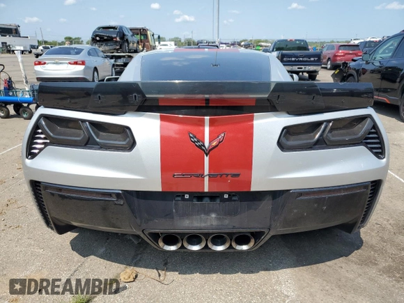 2015 Chevrolet Corvette Z06 2LZ with VIN 1G1YR2D65F5601184, listed as a Copart auction lot 64979444 with 38,080 mi miles and Salvage Title. Bid and sale history available at carsss.com. Image 6.