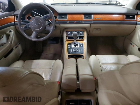 2005 Audi A8 L with VIN WAUML44EX5N009155, listed as a Copart auction lot 83332304 with Not Provided miles and Clean Title. Bid and sale history available at carsss.com. Image 8.