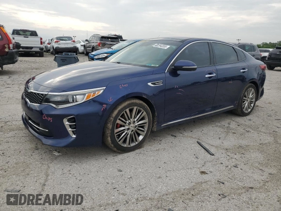 2016 Kia Optima SXL Turbo with VIN 5XXGV4L27GG118110, listed as a Copart auction lot 60284355 with 91,913 mi miles and Salvage title. Bid and sale history available at DreamBid. Image 1.