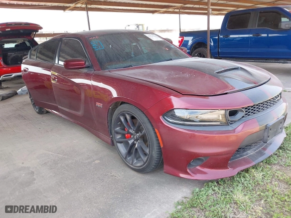 2020 Dodge Charger Scat Pack with VIN 2C3CDXGJXLH132986, listed as a IAAI auction lot 41935340 with 58,162 mi miles. Bid and sale history available at carsss.com. Image 1.