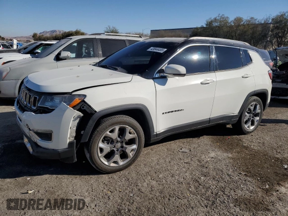 2021 Jeep Compass Limited with VIN 3C4NJCCB5MT545637, listed as a Copart auction lot 43044455 with 108,378 mi miles and Salvage title. Bid and sale history available at DreamBid. Image 1.