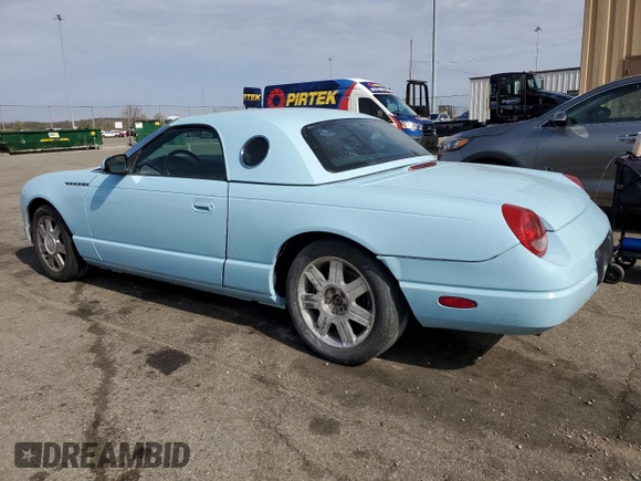 2004 Ford Thunderbird Deluxe z VIN 1FAHP60A14Y103516, wystawiony jako Copart lot #52055585 z przebiegiem 69 655 mil mil oraz Szkoda całkowita • Salvage title. Historia ofert i sprzedaży dostępna na DreamBid. Obrazek 2.