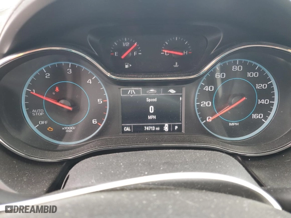 2017 Chevrolet Cruze LT with VIN 1G1BH5SE1H7279283, listed as a Copart auction lot 46670125 with 74,713 mi miles and Salvage Title. Bid and sale history available at carsss.com. Image 9.