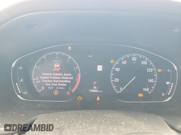 2019 Honda Accord Sport with VIN 1HGCV1F35KA048033, listed as a Copart auction lot 56605655 with 175,842 mi miles and Salvage title. Bid and sale history available at DreamBid. Image 9.
