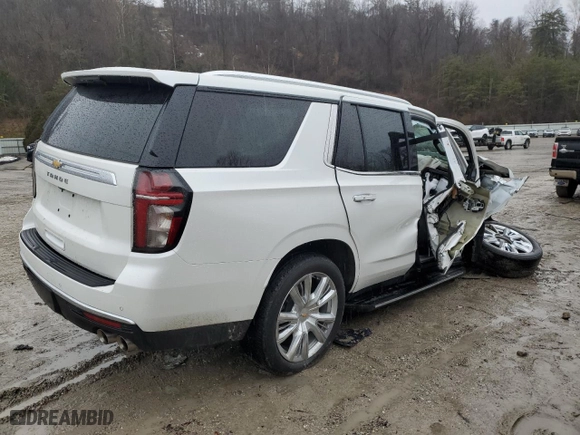 2022 Chevrolet Tahoe High Country with VIN 1GNSKTKLXNR341122, listed as a Copart auction lot 42952145 with 30,802 mi miles and Salvage Title. Bid and sale history available at carsss.com. Image 3.