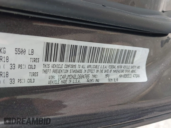 2020 Jeep Cherokee Limited z VIN 1C4PJMDN2LD604705, wystawiony jako IAAI lot #42372155 z przebiegiem 85 937 mil mil oraz . Historia ofert i sprzedaży dostępna na DreamBid. Obrazek 9.