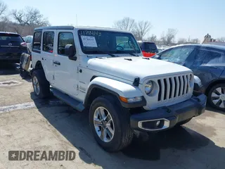 2020 Jeep Wrangler Unlimited Sahara with VIN 1C4HJXEN7LW180589, listed as a IAAI auction lot 41784143 with 58,955 mi miles. Bid and sale history available at carsss.com. Image 1.