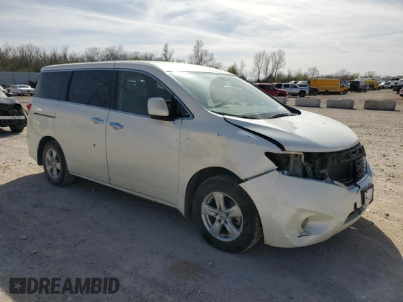 2013 Nissan Quest LE with VIN JN8AE2KP8D9070377, listed as a Copart auction lot 50029695 with 214,402 mi miles and Salvage Title. Bid and sale history available at carsss.com. Image 4.