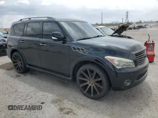 2013 Infiniti QX56 with VIN JN8AZ2NE2D9040452, listed as a Copart auction lot 55810675 with 219,713 mi miles and Clean Title. Bid and sale history available at DreamBid. Image 4.