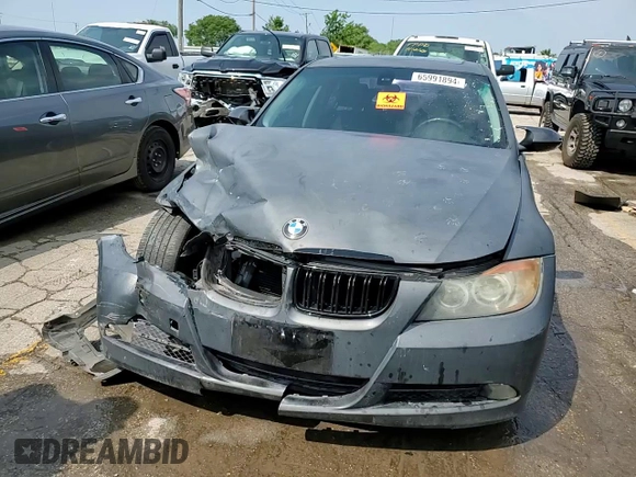 2006 BMW 3 Series 325i with VIN WBAVB17526NK35306, listed as a Copart auction lot 65991894 with 0 mi miles and Salvage Title. Bid and sale history available at carsss.com. Image 10.