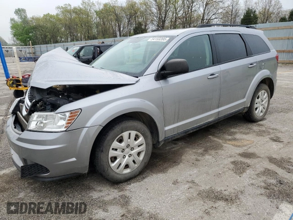 2017 Dodge Journey SE z VIN 3C4PDCAB2HT601316, wystawiony jako Copart lot #54153395 z przebiegiem 138 737 mil mil oraz Szkoda całkowita • Salvage title. Historia ofert i sprzedaży dostępna na DreamBid. Obrazek 1.