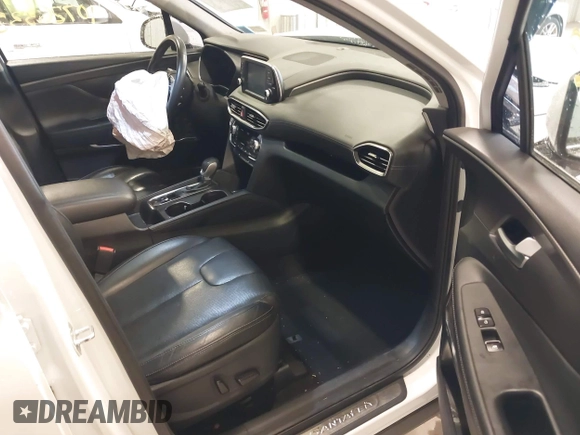 2019 Hyundai Santa Fe Limited with VIN 5NMS5CAD2KH021934, listed as a IAAI auction lot 40726332 with 52,994 mi miles. Bid and sale history available at carsss.com. Image 5.