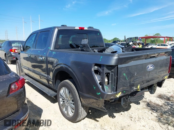 2024 Ford F-150 with VIN 1FTFW7LD5RFA46711, listed as a IAAI auction lot 41740624 with 11,736 mi miles and . Bid and sale history available at DreamBid. Image 3.