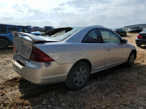 2001 Honda Civic EX with VIN 1HGEM22931L074533, listed as a Copart auction lot 43559835 with 265,590 mi miles and Salvage Title. Bid and sale history available at carsss.com. Image 3.