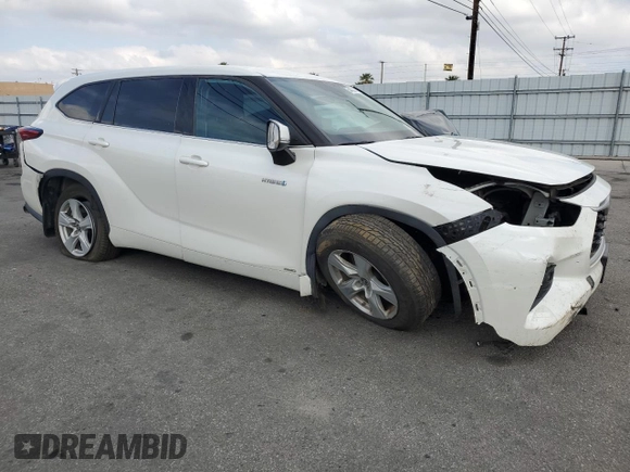 2021 Toyota Highlander Hybrid LE with VIN 5TDBBRCH2MS520387, listed as a Copart auction lot 54453245 with 81,505 mi miles and Salvage title. Bid and sale history available at DreamBid. Image 4.