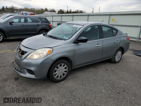 2014 Nissan Versa SV with VIN 3N1CN7AP6EL856922, listed as a Copart auction lot 52895285 with 78,135 mi miles and Salvage Title. Bid and sale history available at carsss.com. Image 1.