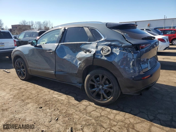 2022 Mazda CX-30 2.5 S Carbon Edition with VIN 3MVDMBCL7NM455308, listed as a Copart auction lot 47387135 with 17,827 mi miles and Salvage Title. Bid and sale history available at carsss.com. Image 2.