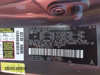 2014 Toyota Sienna SE with VIN 5TDXK3DC1ES462473, listed as a IAAI auction lot 41811437 with 209,704 mi miles and . Bid and sale history available at DreamBid. Image 9.