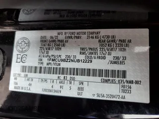 2022 Ford Escape SE Hybrid with VIN 1FMCU9BZ2NUB12229, listed as a Copart auction lot 49366145 with 107,970 mi miles and Salvage Title. Bid and sale history available at carsss.com. Image 14.